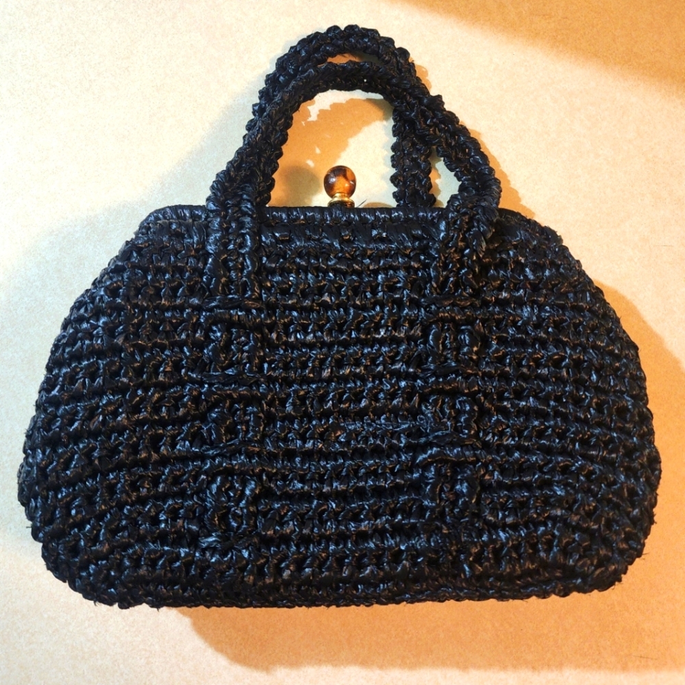 Vintage Barbara Lee Straw Handbag